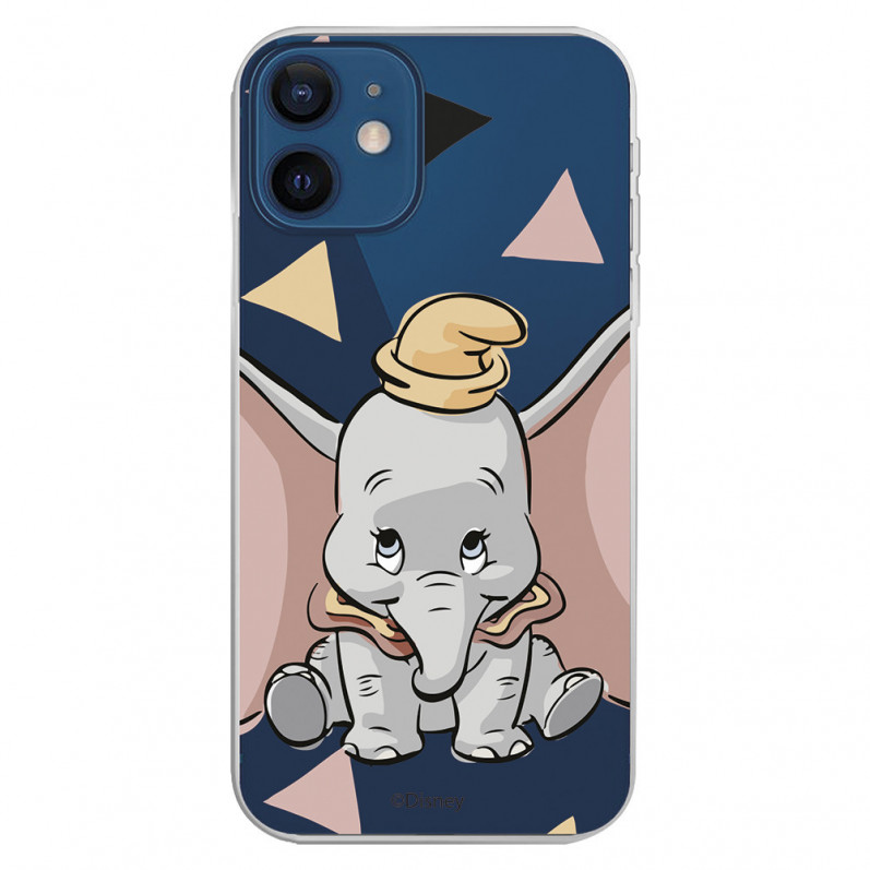 Případ pro iPhone 12 Pro Oficiální Disney Dumbo Silhouette Průhledná silueta - Dumbo