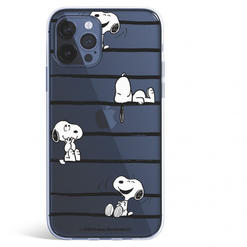 Případ pro iPhone 12 Pro Max Oficiální pruhy Peanuts Snoopy - Snoopy