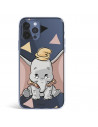 Případ pro iPhone 12 Pro Oficiální Disney Dumbo Silhouette Průhledná silueta - Dumbo