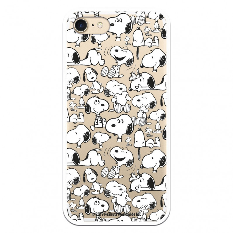 Oficiální pouzdro Peanuts Snoopy siluety na iPhone 7 - Snoopy