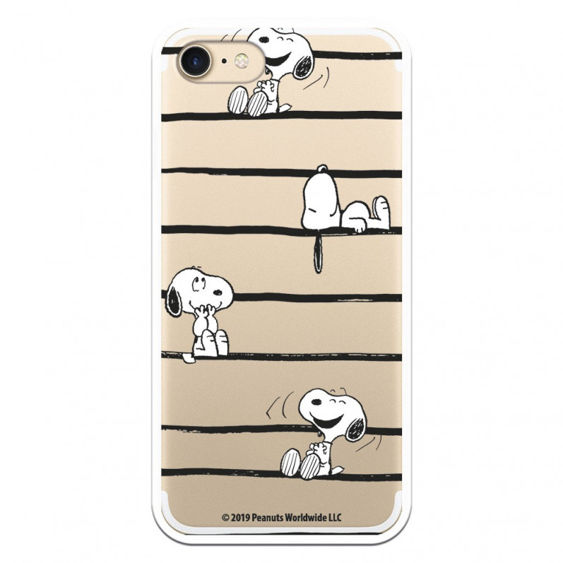 Oficiální pruhovaný obal Peanuts Snoopy na iPhone 7 – Snoopy