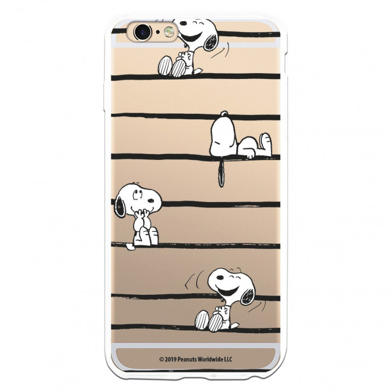 Oficiální pruhovaný obal Peanuts Snoopy na iPhone 6 Plus - Snoopy