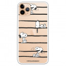 Oficiální pruhovaný obal Peanuts Snoopy na iPhone 11 Pro Max – Snoopy