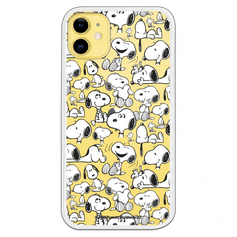 Oficiální pouzdro Peanuts Snoopy siluety iPhone 11 - Snoopy