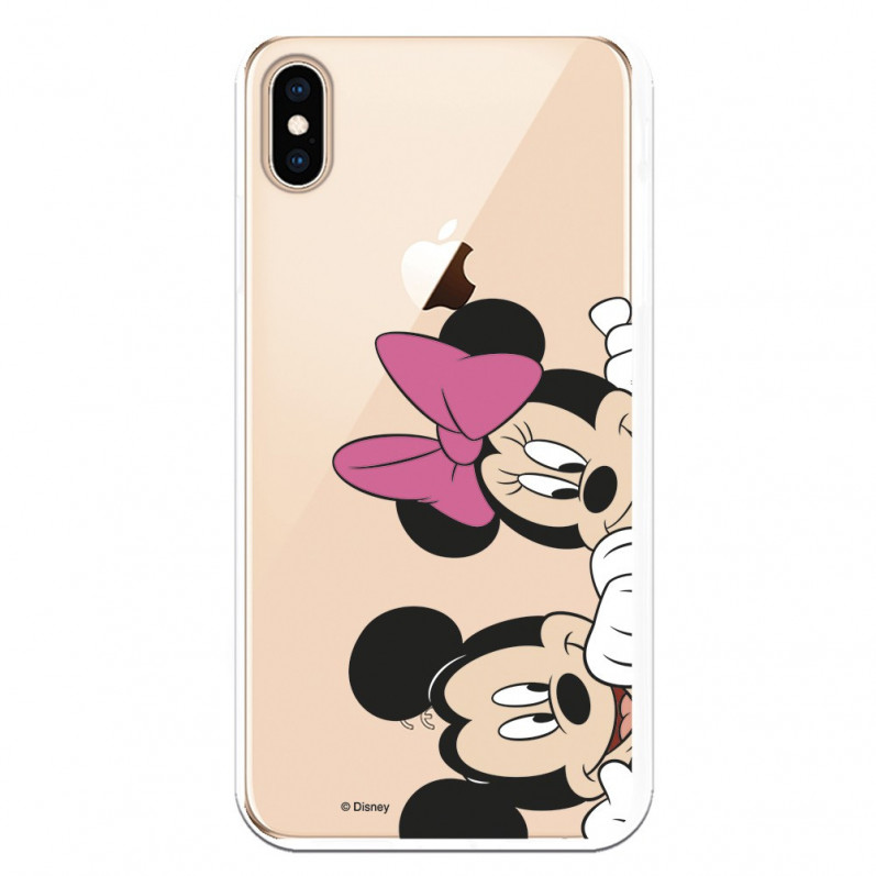 Oficiální pouzdro Disney Mickey a Minnie Peeking iPhone XS Max Case – Disney Classics