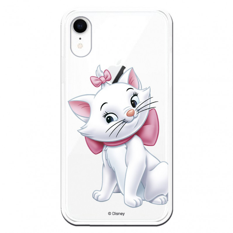 Oficiální průhledné pouzdro Disney Marie Silhouette pro iPhone XR - The Aristocats