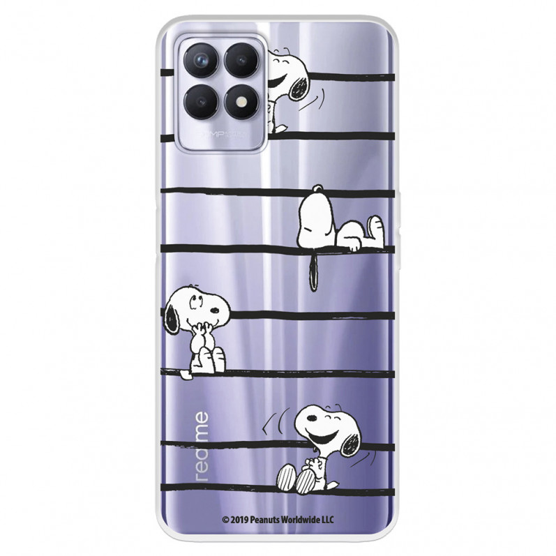 Funda para Realme C11 2021 Oficial de Peanuts Snoopy rayas - Snoopy