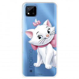 Funda para Realme 8i Oficial de Disney Marie Silueta - Los Aristogatos