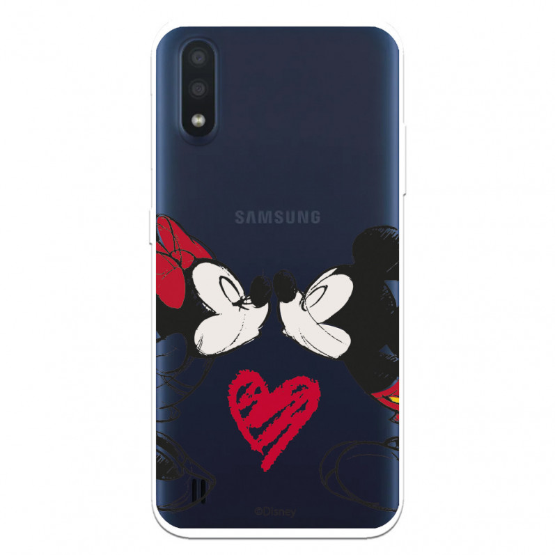 Kryt pro Samsung Galaxy A01 Oficiální polibek Mickeyho a Minnie od Disneyho - Disney Classics