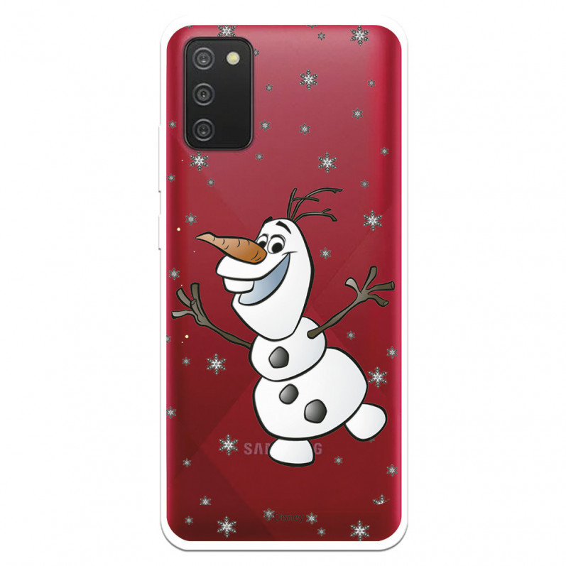 Případ pro Samsung Galaxy A02s Oficiální průhledný Disney Olaf - Frozen