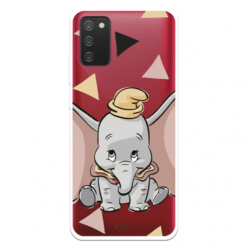 Případ pro Samsung Galaxy A02s Oficiální Disney Dumbo Silhouette Průhledná silueta - Dumbo