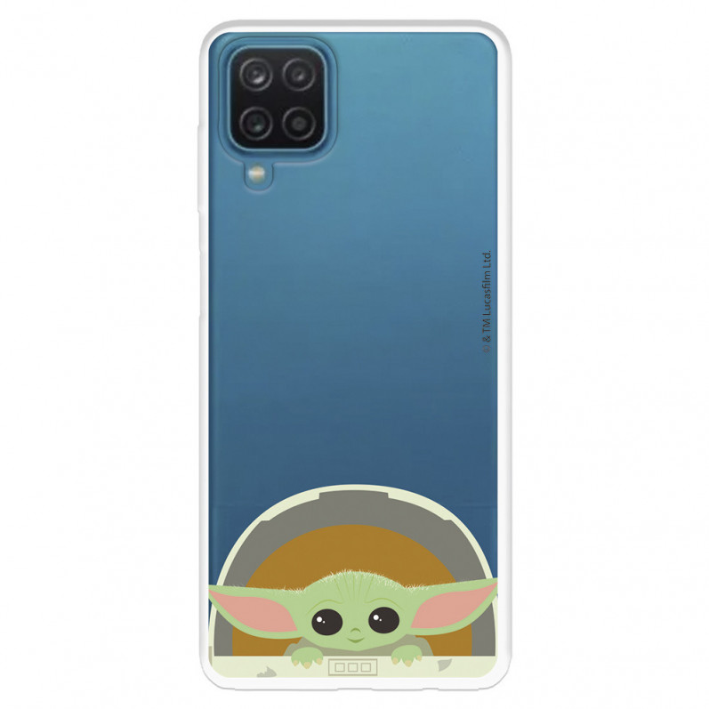 Funda para Samsung Galaxy M22 Oficial de Star Wars Baby Yoda Sonrisas - The Mandalorian