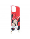 Funda Funda Minnie Fondo Rojo Colgante - Clásicos Disney para iPhone 13 Pro Max