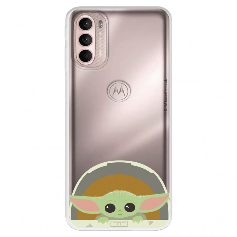 Funda para Motorola Moto G41 Oficial de Star Wars Baby Yoda Sonrisas - The Mandalorian