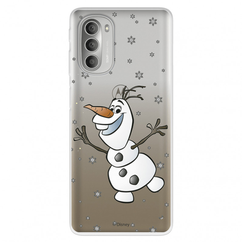 Funda para Motorola Moto G51 5G Oficial de Disney Olaf Transparente - Frozen