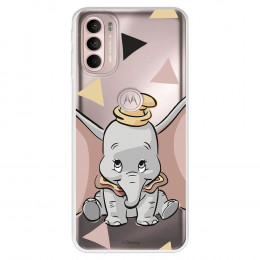 Funda para Motorola Moto G31 Oficial de Disney Dumbo Silueta Transparente - Dumbo