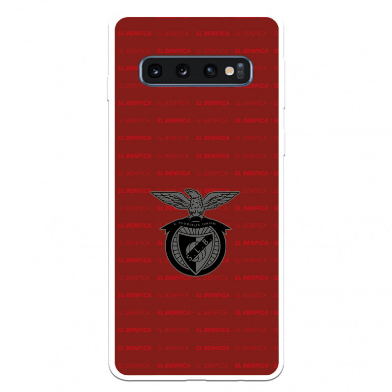 Funda para Samsung Galaxy S10 Plus del Escudo Fondo Granate  - Licencia Oficial Benfica