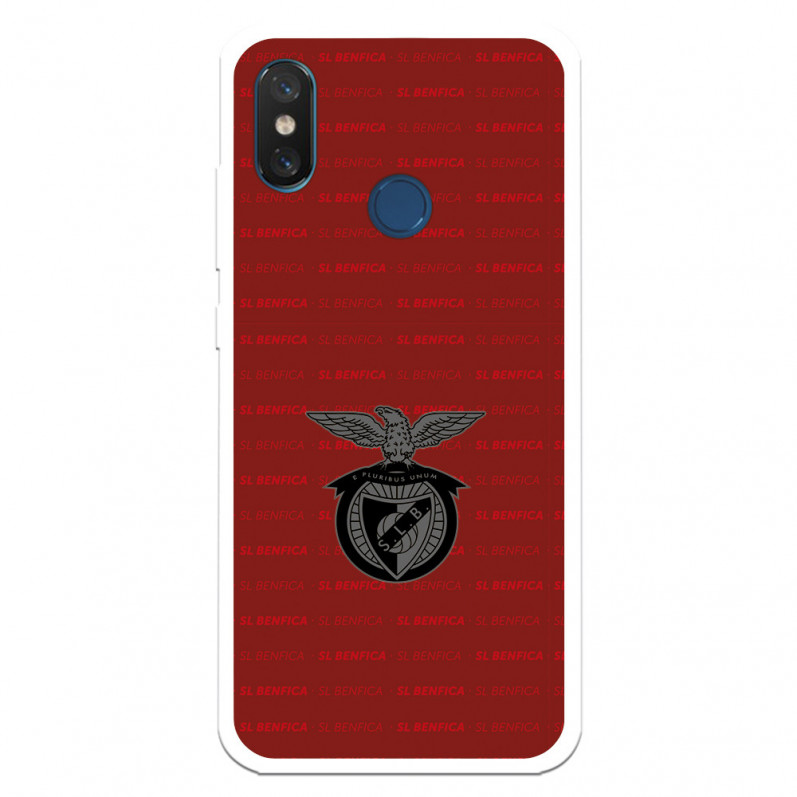 Funda para Xiaomi Mi 8 del Escudo Fondo Granate  - Licencia Oficial Benfica