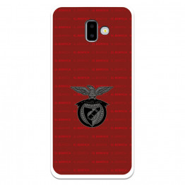 Funda para Samsung Galaxy J6 Plus del Escudo Fondo Granate  - Licencia Oficial Benfica