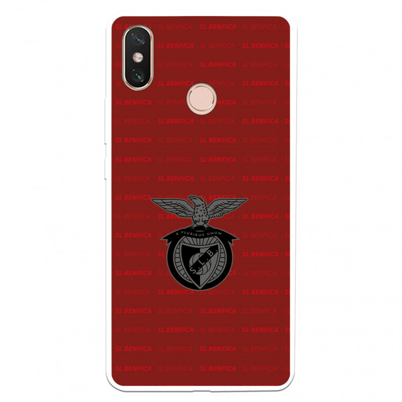 Funda para Xiaomi Mi Max 3 del Escudo Fondo Granate  - Licencia Oficial Benfica