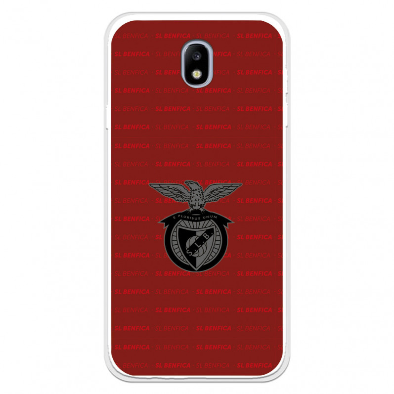 Funda para Samsung Galaxy J7 2017 Europeo del Escudo Fondo Granate  - Licencia Oficial Benfica