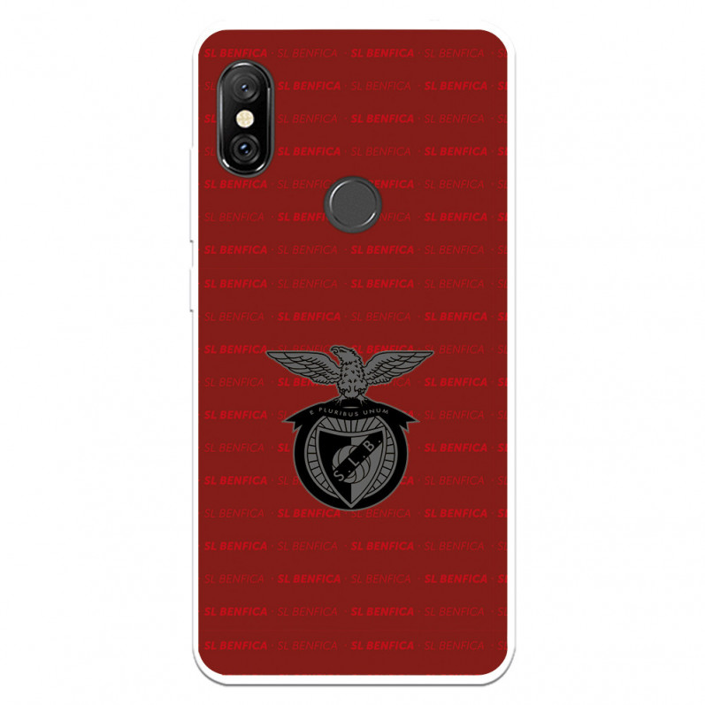 Funda para Xiaomi Redmi Note 6 del Escudo Fondo Granate  - Licencia Oficial Benfica