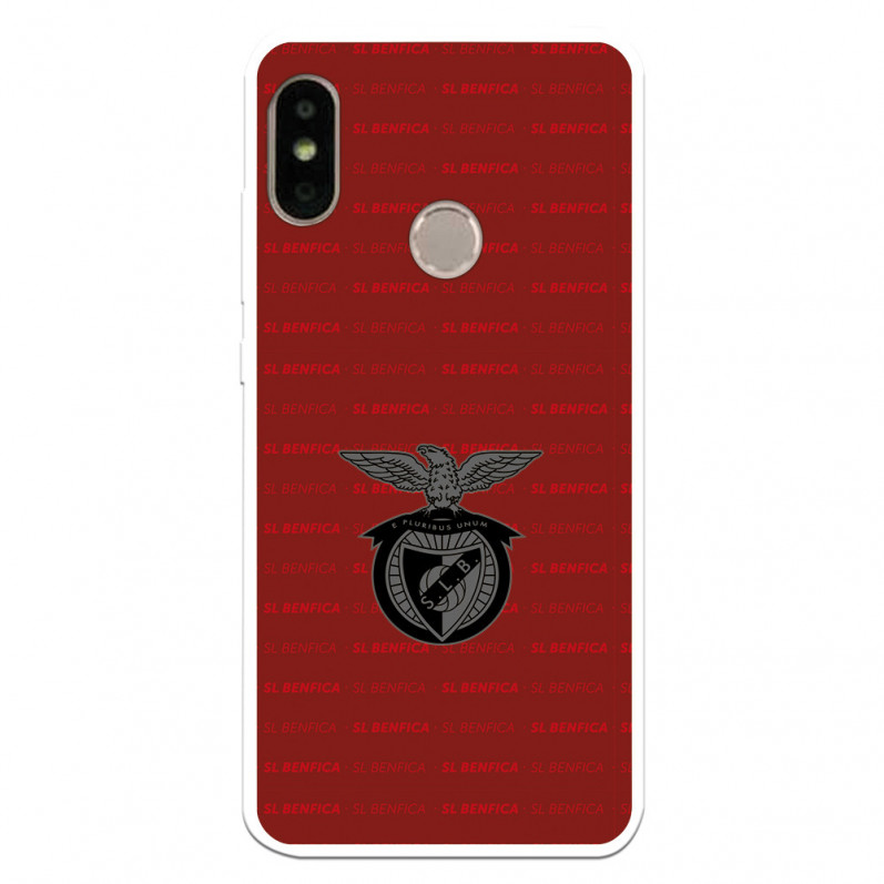 Funda para Xiaomi Mi A2 Lite del Escudo Fondo Granate  - Licencia Oficial Benfica