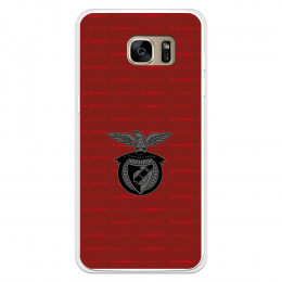 Funda para Samsung Galaxy S7 Edge del Escudo Fondo Granate  - Licencia Oficial Benfica