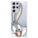 Případ pro Samsung Galaxy S21 Ultra Oficiální průhledná silueta králíka Bugs Bunny od Warner Bros - Looney Tunes