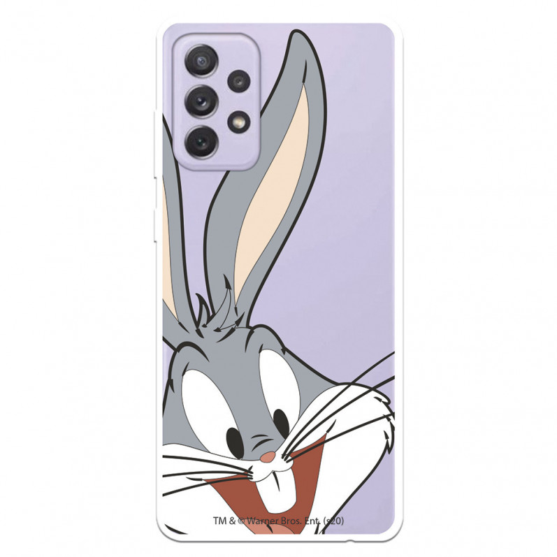 Případ pro Samsung Galaxy A72 5G Oficiální průhledná silueta králíka Bugs Bunny od Warner Bros - Looney Tunes