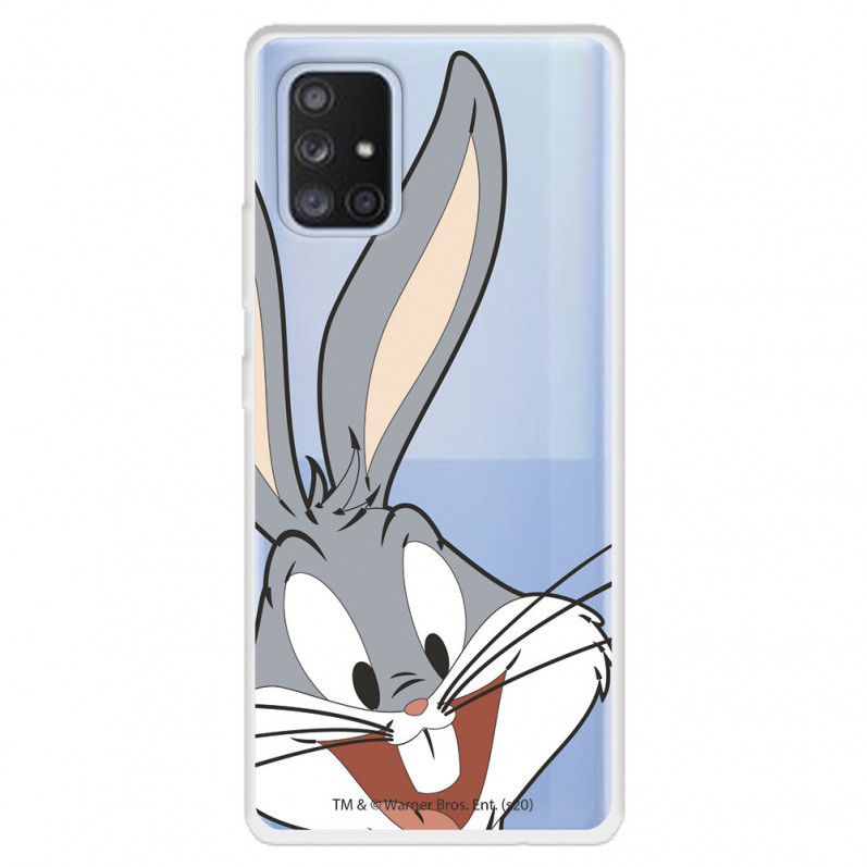 Případ pro Samsung Galaxy A71 5G Oficiální průhledná silueta králíka Bugs Bunny od Warner Bros - Looney Tunes