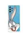 Případ pro Samsung Galaxy A52 5G Oficiální průhledná silueta králíka Bugs Bunny od Warner Bros - Looney Tunes