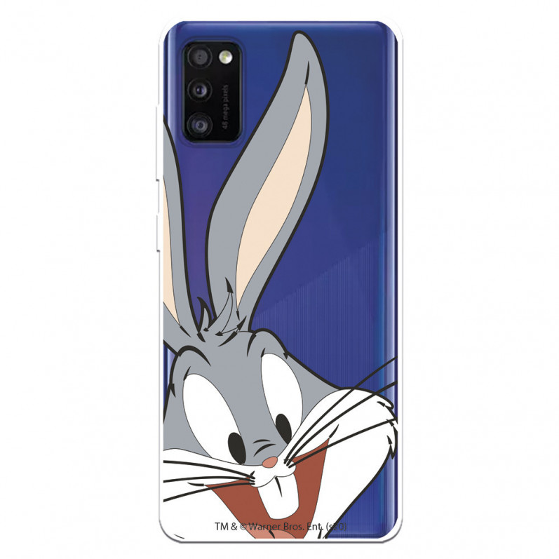 Případ pro Samsung Galaxy A41 Oficiální průhledná silueta králíka Bugs Bunny od Warner Bros - Looney Tunes