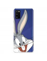 Případ pro Samsung Galaxy A41 Oficiální průhledná silueta králíka Bugs Bunny od Warner Bros - Looney Tunes