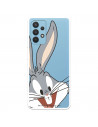 Případ pro Samsung Galaxy A32 4G Oficiální průhledná silueta králíka Bugs Bunny od Warner Bros - Looney Tunes