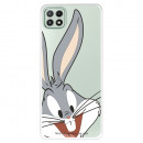 Případ pro Samsung Galaxy A22 5G Oficiální průhledná silueta králíka Bugs Bunny od Warner Bros - Looney Tunes