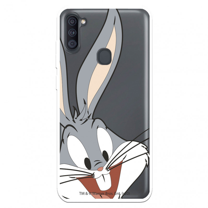 Případ pro Samsung Galaxy A11 Oficiální průhledná silueta králíka Bugs Bunny od Warner Bros - Looney Tunes