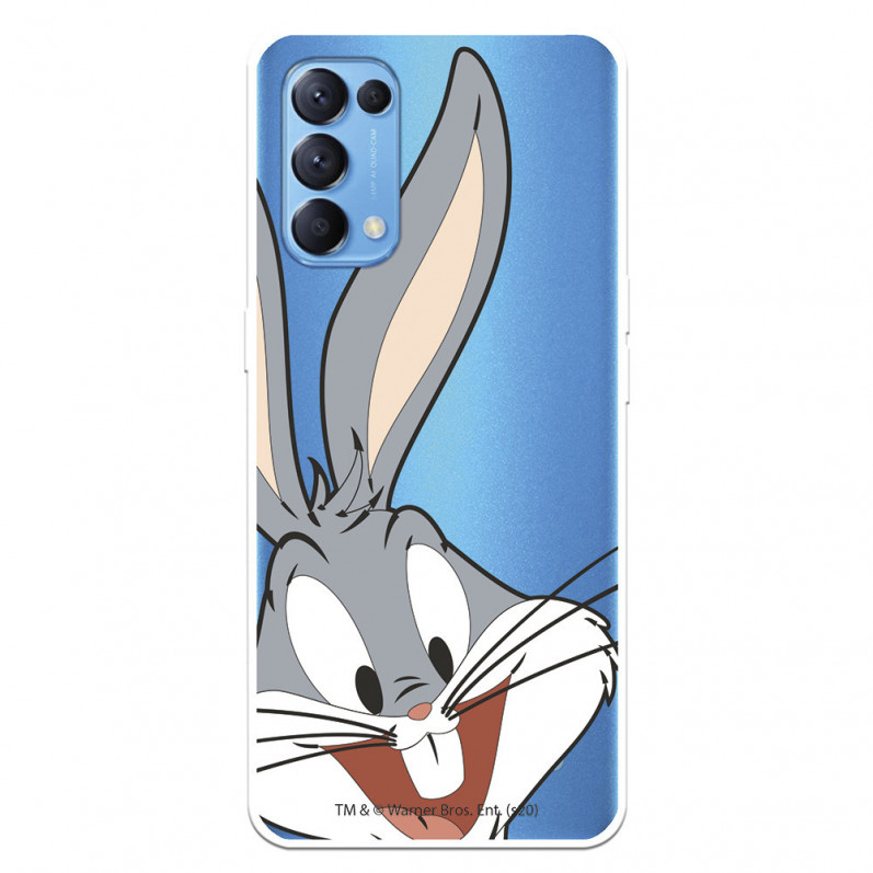 Oppo Pouzdro pro Find X3 Lite Official Warner Bros Bugs Bunny Silhouette Transparent - Looney Tunes