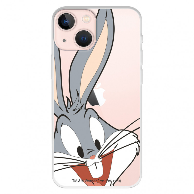 Případ pro iPhone 13 Mini Oficiální průhledná silueta králíka Bugs Bunny od Warner Bros - Looney Tunes