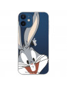 Případ pro iPhone 12 Mini Oficiální průhledná silueta králíka Bugs Bunny od Warner Bros - Looney Tunes