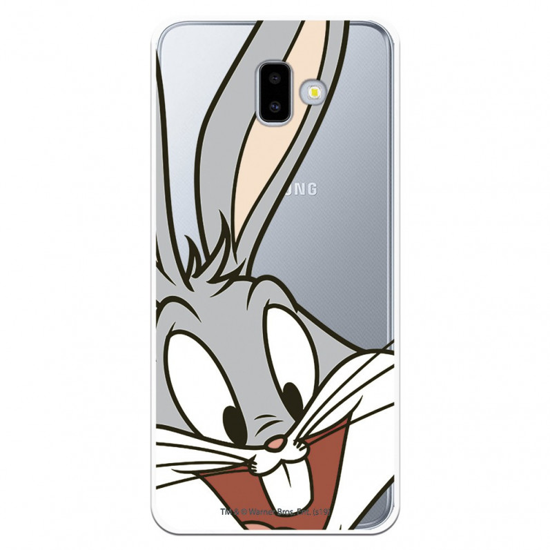 Oficiální průhledné pouzdro Warner Bros Bugs Bunny pro Samsung Galaxy J6 Plus - Looney Tunes