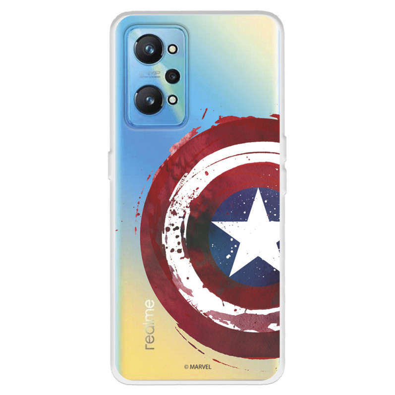 Realme Pouzdro pro GT Neo 2 Official Marvel Captain America Transparent Shield - Marvel