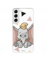 Případ pro Samsung Galaxy S22 Plus Oficiální Disney Dumbo Silhouette Průhledná silueta - Dumbo