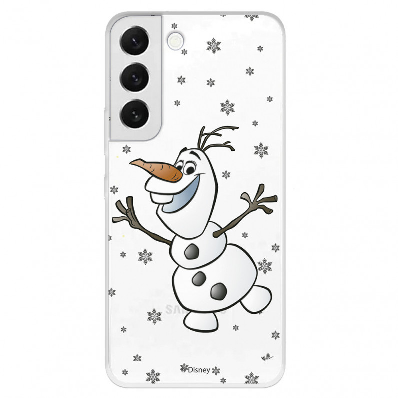 Případ pro Samsung Galaxy S22 Plus Oficiální průhledný Disney Olaf - Frozen