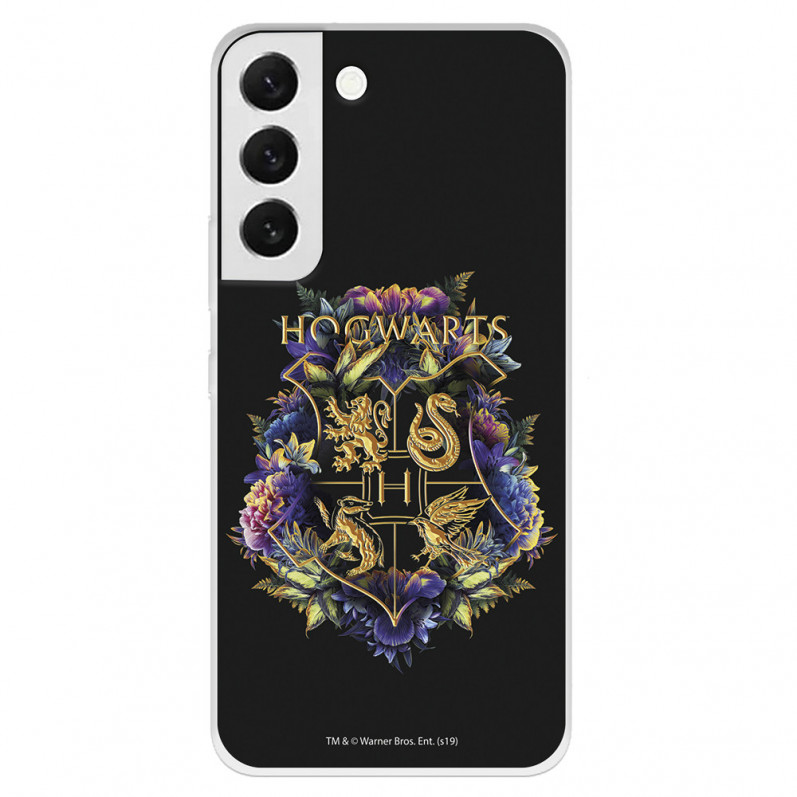 Případ pro Samsung Galaxy S22 Plus Oficiální květinová výzdoba Bradavic - Harry Potter