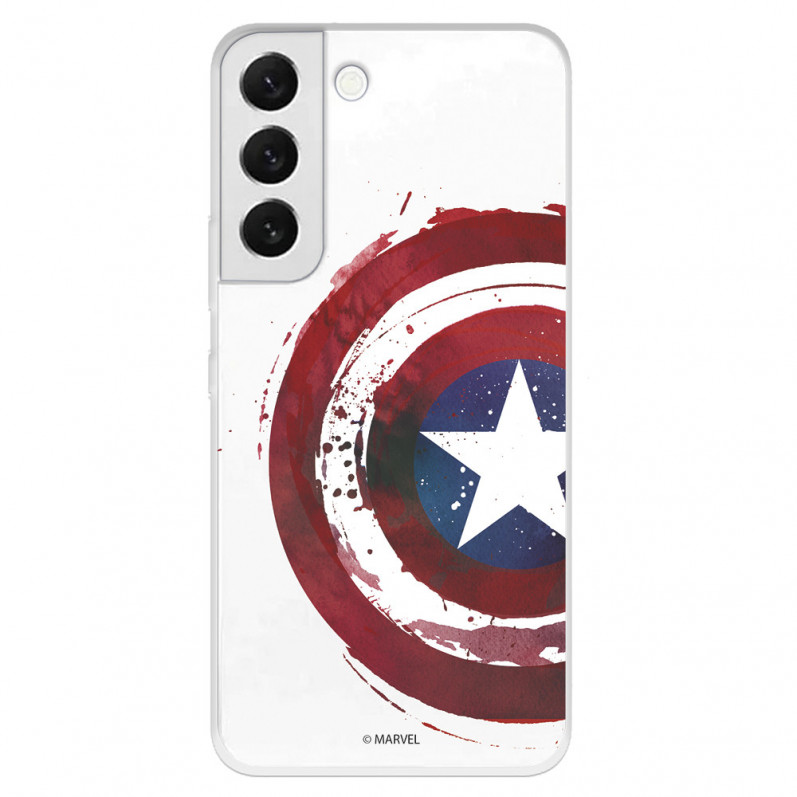 Případ pro Samsung Galaxy S22 Plus Oficiální průhledný štít Marvel Captain America - Marvel