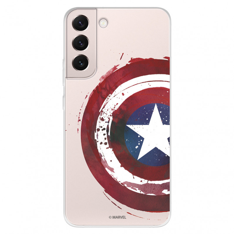 Případ pro Samsung Galaxy S22 Oficiální průhledný štít Marvel Captain America - Marvel