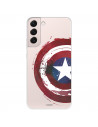 Případ pro Samsung Galaxy S22 Oficiální průhledný štít Marvel Captain America - Marvel