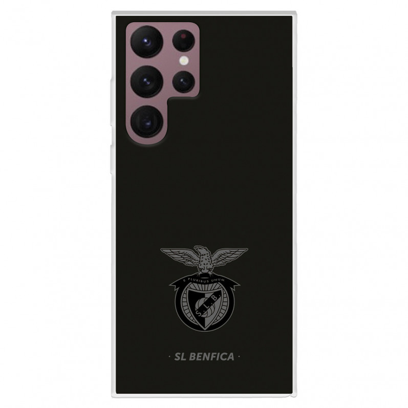 Coque pro Samsung Galaxy S22 Ultra Écusson Fond Noir - Licence Officielle Benfica