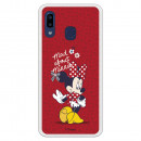 Carcasa Oficial Disney Minnie Mad about Minnie para Samsung Galaxy A20e- La Casa de las Carcasas